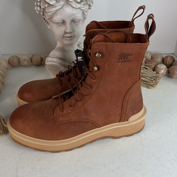 SOREL Women's Hi-Line Lace Boots - Waterproof Color Scorch Sz 8.5 NWOB - Picture 5 of 12